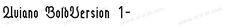 Aviano BoldVersion 1字体转换